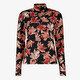 Dames top met lange mouwen en bladerenprint