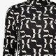 Dames top met lange mouwen en print zwart wit