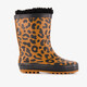 Gevoerde kinder regenlaarzen met luipaardprint