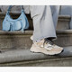 Dames dad sneakers beige