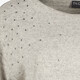 Dames trui met strass steentjes grijs