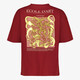 Dames T-shirt met backprint bordeauxrood