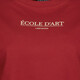 Dames T-shirt met backprint bordeauxrood