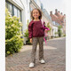 Meisjes sweater met hartjes bordeaux rood