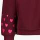 Meisjes sweater met hartjes bordeaux rood