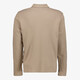 Heren polo shirt met lange mouwen beige