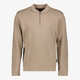 Heren polo shirt met lange mouwen beige