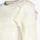 Kanten dames top met ruches lichtbeige