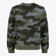 Jongens sweater met camouflageprint groen
