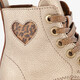 Leren meisjes veterboots met hartje goud