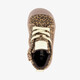 Suède meisjes veterboots met panterprint bruin