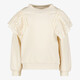 Meisjes sweater met broderie details beige