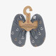 Slipstop kinder schoenen met smileys grijs