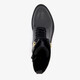 Leren dames veterboots zwart