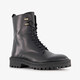 Harper leren dames veterboots zwart