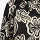 Dames blouse met bloemenprint zwart wit
