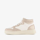 Hoge dames sneakers goud wit