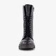 Leren dames veterboots zwart