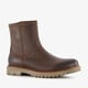 Gevoerde leren heren boots bruin