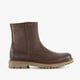 Gevoerde leren heren boots bruin
