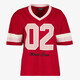 Dames baseballshirt rood wit