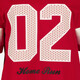 Dames baseballshirt rood wit