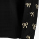 Dames top met col en strikjes zwart