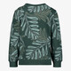Jongens sweater met bladerenprint groen