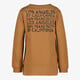 Jongens shirt met backprint bruin