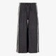Meisjes wide leg broek met kanten biezen grijs