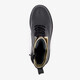 Leren meisjes veterboots met luipaard details zwart