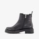 Lage leren dames chelsea boots zwart