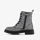 Meisjes veterboots met hartje zilver