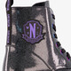 Meisjes veterboots met glitters zwart