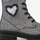 Meisjes veterboots met hartje zilver