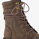 Dames veterboots bruin