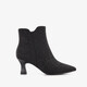 Dames glitter enkellaarsjes met hak zwart