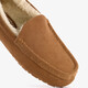 Suède heren pantoffels cognac