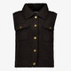 Dames teddy gilet zwart