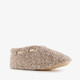 Gevoerde dames sloffen beige