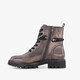 Dames veterboots metallic grijs