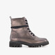 Dames veterboots metallic grijs