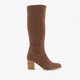 Hoge dames laarzen met hak bruin