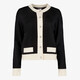 Dames vest zwart wit