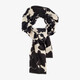 Dames sjaal met print zwart beige