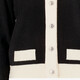Dames vest zwart wit