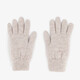 Gebreide dames handschoenen beige