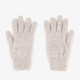 Gebreide dames handschoenen beige
