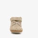 Leren babyschoenen beige met stippenprint
