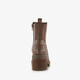 Dames Chelsea boots met hak bruin